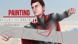 Superman (Zal-El) - Commission - Steps Digital Painting Tutorial