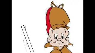 Elmer Fudd Finger Drawing#4 IPad Pro