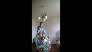 Big Beachball and Gymnastikball popping with Cigarette
