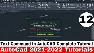 Autocad 2021 tutorials | Text Command in Autocad | arc aligned text in autocad 2021 tutorial