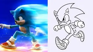 How to Draw Sonic The Hedgehog Running