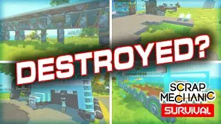 FULL FARM with NO DEFENSE! How Will we Fix my WRECKED Base?! (Scrap Mechanic Survival Ep. 9)