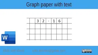 10 Create graph paper with a table - Math with Word