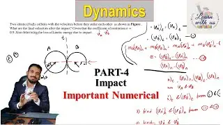 Applied Mechanics - Dynamics/ Impact - Part 4 /Oblique Central Impact Important Numerical/ IOE/PU