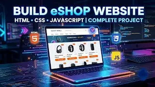 Build eShop Website Using HTML CSS & JavaScript 🛒 | Responsive E-Commerce Website Tutorial