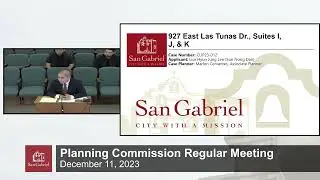 Planning Commission Regular Meeting - December 11, 2023 Regular Meeting - City of San Gabriel
