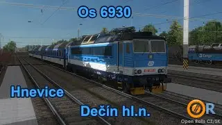 OpenRails CZ/SK - Os6930 - Hnevice - Dečín hl.n. - ČD 162 019-4