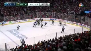 Nino Niederreiter EN goal, last 3 mins, handshakes. St. Louis Blues vs Minnesota Wild April 26 2015