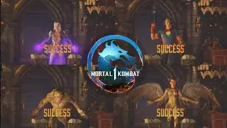 MORTAL KOMBAT 1 - All Character's TEST YOUR MIGHT Animations - SUCCESS (Includes Kombat Pack 1)