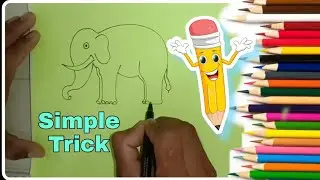 How To Draw Elephant Drawing / हाथी का चित्र कैसे बनाएं / Easy Elephant Drawing / हाथी का चित्र