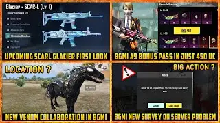 🔴 Scarl GLACIER First Look | BGMI A9 BONUS PASS in Just 450 UC | Venom Horse Location in BGMI