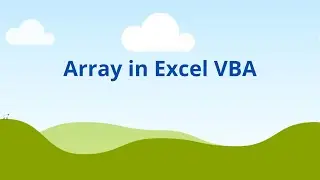 Array in Excel VBA | VBA tutorial