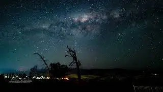 Timelapse photography of the setting Milky Way
