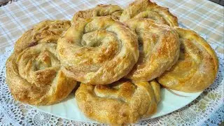 ВЕРТУТИ З ЯБЛУКАМИ НА ПРІСНОМУ, ВИТЯЖНОМУ ТІСТІ