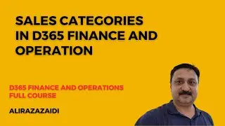 Sales Category In D365 Finance and Operations