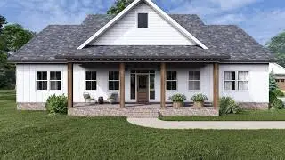 MODERN FARMHOUSE PLAN 7174-00027 WITH INTERIOR