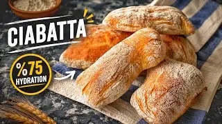 Ciabatta Ekmeği | İtalyan Ekmeği Ciabatta #ciabatta #ekmek #hamur
