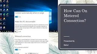 How to on Metered Connection when Wi-Fi advance option not show in Windows 10