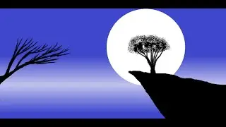 how to draw a landscape with ms paint,