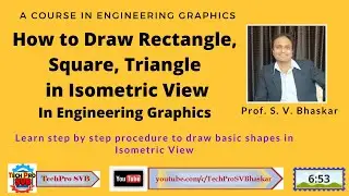 How to Draw Rectangle, Square, Triangle in Isometric View