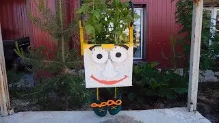 Садовое кашпо для цветов. Поделка для сада и дачи // Flower pot