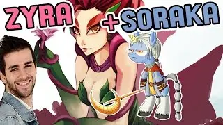 ZYRA & SORAKA ♦ LES DEGATS DE LA BOTLANE ! Skyyart et Chelxie League of Legends !