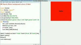 How to flicker the background of label -Tkinter Series #10-ConciseCoder(Intermediate)