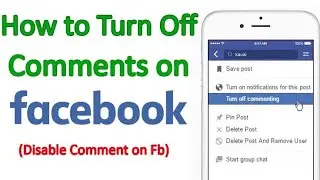 How to turn off facebook comments for your posts | Facebook post me comment off kaise Karen 2021