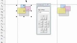 Distribute objects with a specify gap, in CorelDraw or CorelDesigner X7