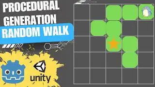 Random Walk Procedural Generation in Unity3d & Godot!