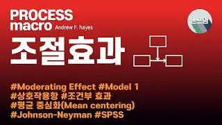 PROCESS macro 조절효과 / 프로세스 매크로 / Moderating Effect / 상호작용항 / 조건부 효과 / 평균 중심화 / SPSS / 논문쓰는남자 / 논쓰남 /