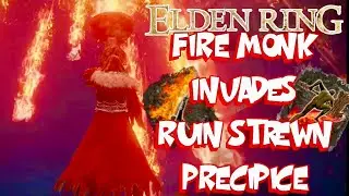 Elden Ring Fire Monk Invades Ruin Strewn Precipice (Pyromancer Build) | Elden Ring Invasion Guide
