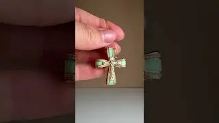 Уникальный крест из серебра с позолотой, камнями Swarovski и горячей эмалью в технике гильоше