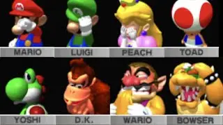 Mario Kart 64 - All Characters Losing Animations
