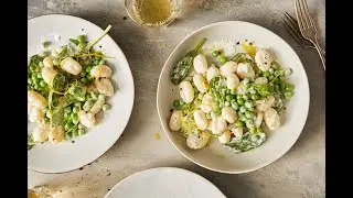 Lemon Gnocchi with Peas and Spinach