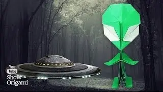 Оригами #инопланетянин из бумаги