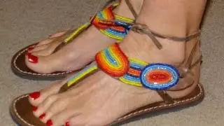 Locals Making Shoes Malindi Kenya Africa