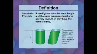 Video Definitions: 3D Geometry: Definition 4: Cavalieri's Principle