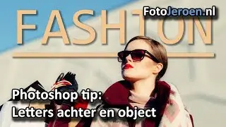 Letters achter object (Photoshop)