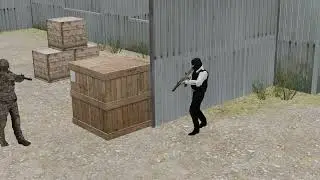 1 vs 2 gun fight (Blender animation)