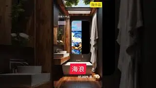海浪🌊。最新作品。郑南川作。❤️❤️
