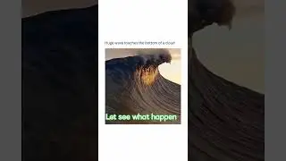 Mystical Encounter: When a Wave Reaches the Clouds |ocean wave Vs cloud