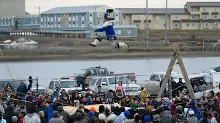 Blanket Toss at 2022 Nalukataq in Utqiagvik, Alaska
