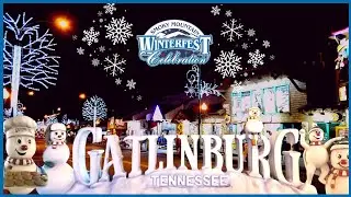 Gatlinburg Winterfest Christmas Lights and Snow People Walkthrough 2023