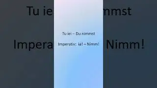 Invata Germana | #SHORTS | IMPERATIVUL in limba germana