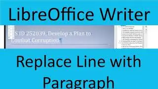 LibreOffice Writer # Replace New line character with Paragraph Character