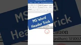 🚀 Boost your productivity with this MS Word Header trick!