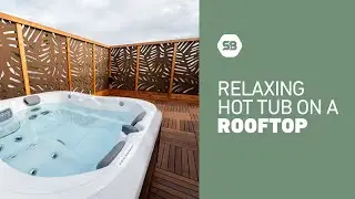 Installing a hot tub in a rooftop (ft. a crane!) | Sara Bendrick