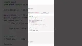 Flask Blueprint CLI commands #developer #programming #code #python #flask #cleancode #coding
