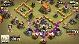 All Wallbreakers attack in War (Clash of Clans)